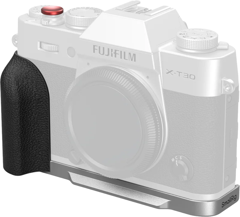 SmallRig 5664 L-Shaped Mount Plate with Silicone Handle for FUJIFILM X-T30 / T30 II / T30 III Silver
