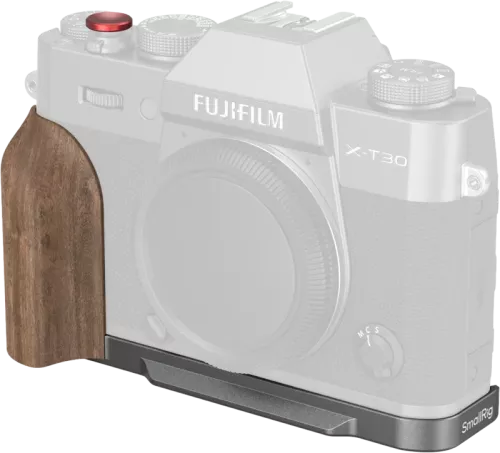 SmallRig 5668 L-Shaped Mount Plate w Wooden Handle for FUJIFILM X-T30 / T30 II / T30 III Charcoal