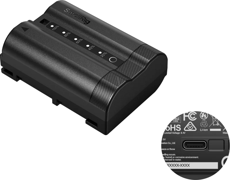 SmallRig 5299 USB-C Camera Battery with Power Display for Nikon EN-EL15c
