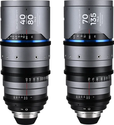 Laowa Sunlight 2X Anamorphic Zoom 2-Lens Bundle (40-80mm,70-135mm) (Blue) Arri PL