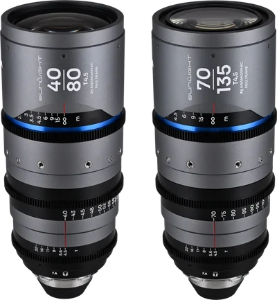 Laowa Sunlight 2X Anamorphic Zoom 2-Lens Bundle (40-80mm,70-135mm) (Blue) Arri PL