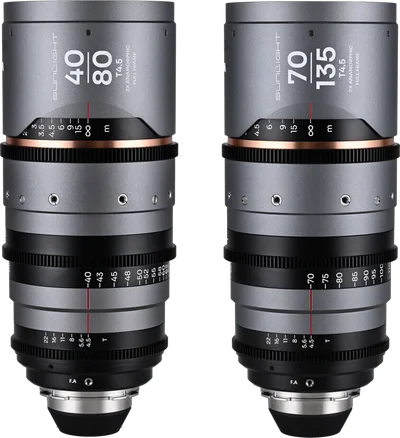 Laowa Sunlight 2X Anamorphic Zoom 2-Lens Bundle (40-80mm,70-135mm) (Amber) Arri PL