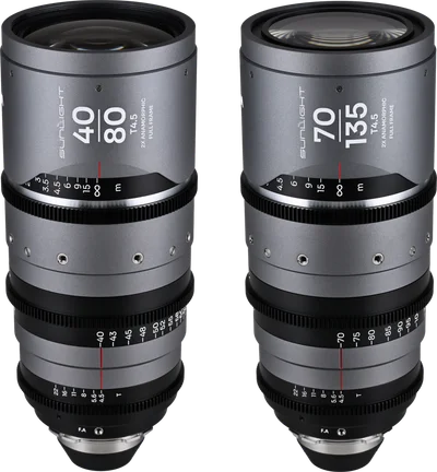 Laowa Sunlight 2X Anamorphic Zoom 2-Lens Bundle (40-80mm,70-135mm) (Silver) Arri PL