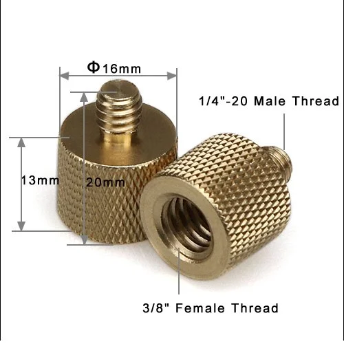 Muunnin kierre naaras 3/8" - uros 1/4"