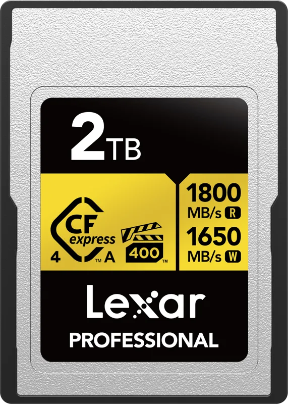 Lexar CFexpress 4.0 Pro Gold, VPG400/IP68, R1800/W1650/SW1400 (Type A) 2TB