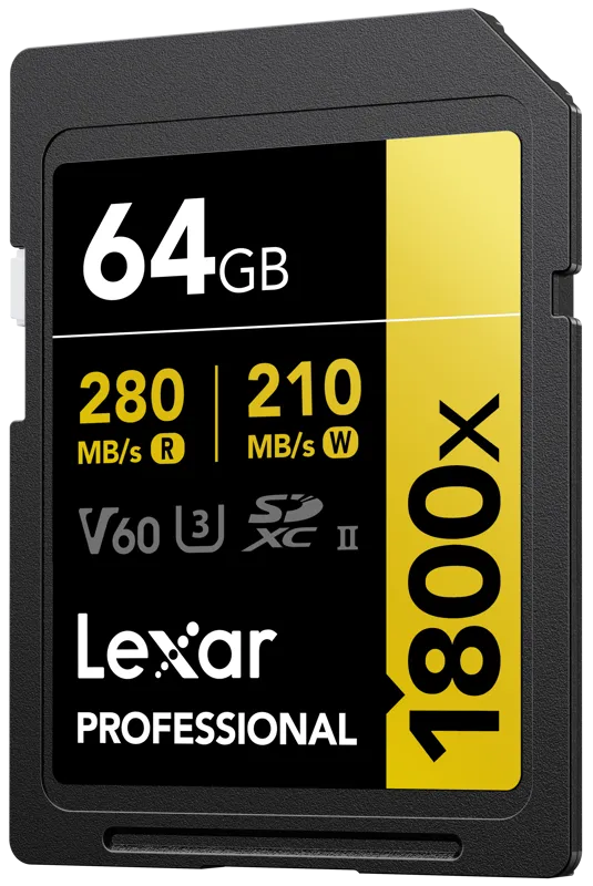 Lexar SDXC Pro 1800x U3 UHS-II R280/W210 (V60) 64GB