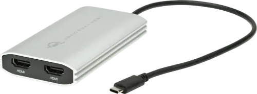 OWC Adapter USB-C to Dual HDMI 4K Display Adapt w. DisplayLink f. M1 Mac, Mac/PC w.USB-C/Thunderbolt