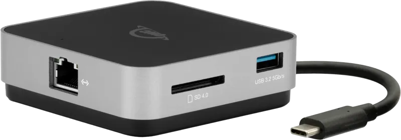 OWC Dock USB-C Travel Dock E 6-Port Travel Dock 100W- Space Gray (ethernet)
