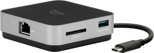 OWC Dock USB-C Travel Dock E 6-Port Travel Dock 100W- Space Gray (ethernet)