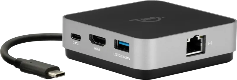 OWC Dock USB-C Travel Dock E 6-Port Travel Dock 100W- Space Gray (ethernet)