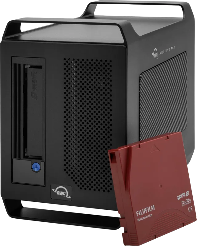OWC Mercury Pro LTO-8 w/Tape, Cleaner, 4TB SSD, Canister SW from Hedge.