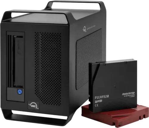 OWC Archive Pro LTO-9 Solution w/Tape & Cleaner + 4TB Staging SSD W/ Canister SW from Hedge