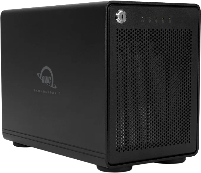OWC Enterprise (4x24TB) ThunderBay 4 RAID, 2x TB3, Softraid, RAID 0/1/4/5/10. 96TB