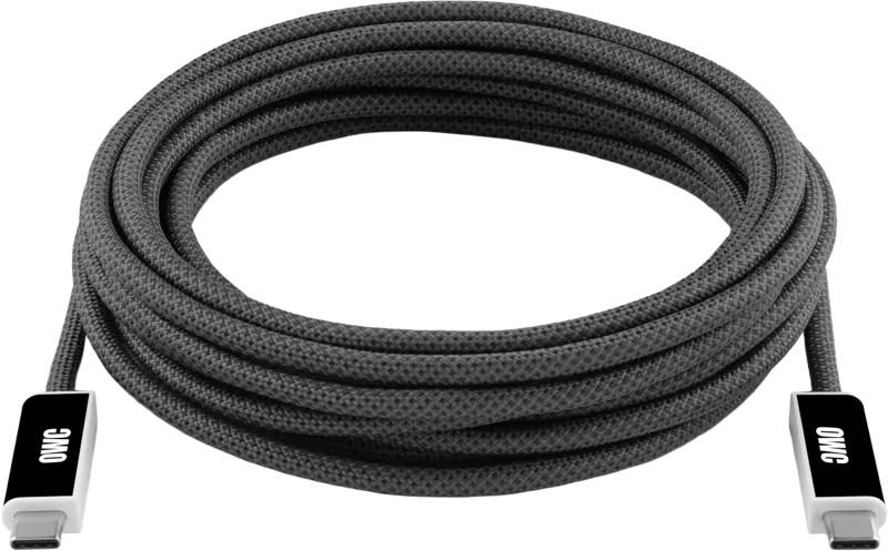OWC USB4 Active Optical Cable, 40Gb/s, black, max reliability, long distance. 4.5M