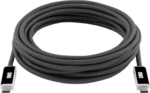 OWC USB4 Active Optical Cable, 40Gb/s, black, max reliability, long distance. 4.5M