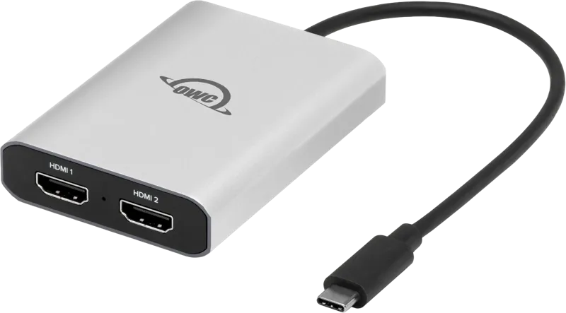 OWC USB-C Dual HDMI 4K Display Adapter with DisplayLink for Apple silicon M1, M2, M3, and M4 Macs