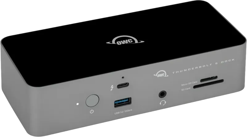 OWC 11-Port Thunderbolt 5 Dock, 2.5GB Net (4xTB5/3x USB A/1xEth/1xAudio/2xSD reader)
