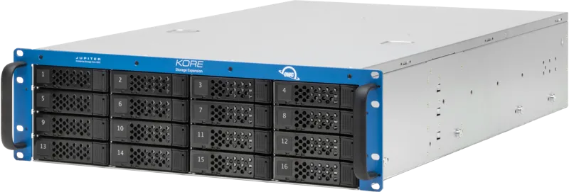 OWC Jupiter NAS Kore 3U HDD 2U rack, 16 DrivesMini-SAS HD for Callisto NAS Expansion Solution, 64TB