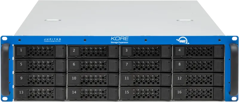 OWC Jupiter NAS Kore 3U HDD 2U rack, 16 DrivesMini-SAS HD for Callisto NAS Expansion Solution, 64TB