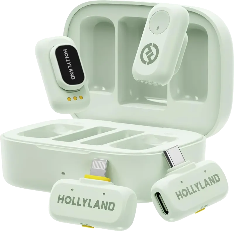 Hollyland LARK A1 Combo Mint Green, with USB-C+ Lightning