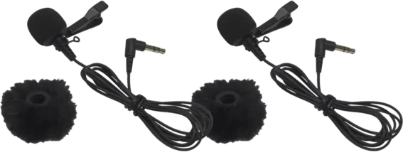 Hollyland Omnidirectional Lavalier Microphone (Black 2-Pack) for Lark Max 2