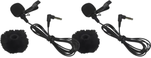 Hollyland Omnidirectional Lavalier Microphone (Black 2-Pack) for Lark Max 2