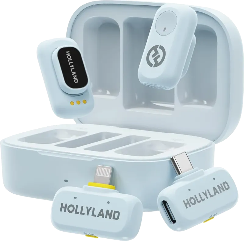 Hollyland LARK A1 Combo Sky Blue, with USB-C+ Lightning
