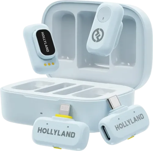 Hollyland LARK A1 Combo Sky Blue, with USB-C+ Lightning