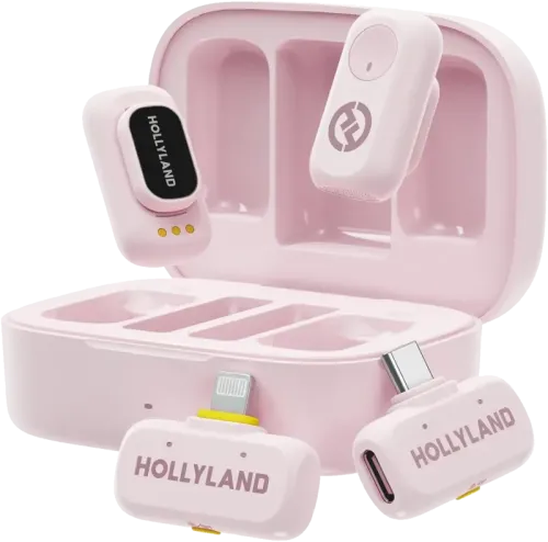 Hollyland LARK A1 Combo Cloud Pink, with USB-C+ Lightning