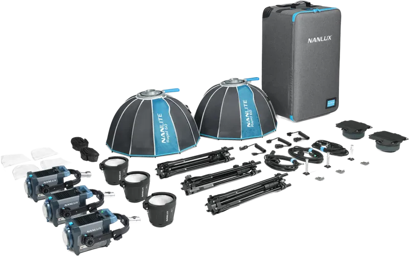 NANLUX Evoke 150C 3-Light Kit in Trolley Case