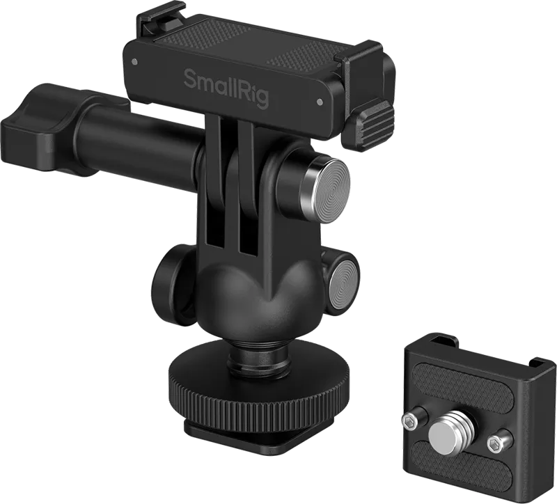 SmallRig 6396 QR Adapter Support with Cold Shoe Mount and Ball Head for DJI Osmo Action 6 / Nano