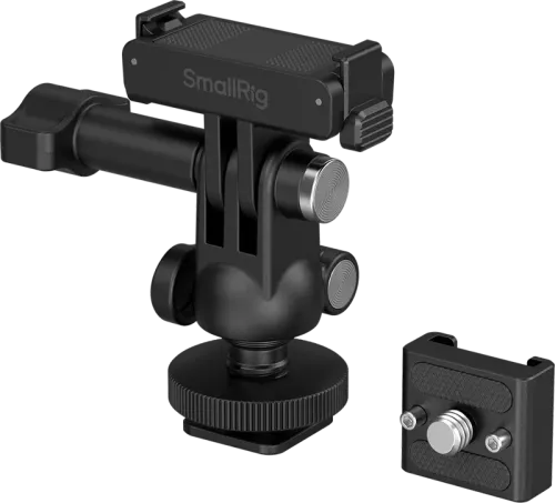 SmallRig 6396 QR Adapter Support with Cold Shoe Mount and Ball Head for DJI Osmo Action 6 / Nano