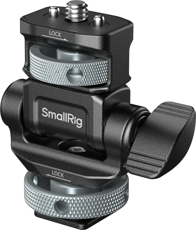 SmallRig 6313 Monitor Support for Horizontal & Vertical Shooting with Cold Shoe Mount