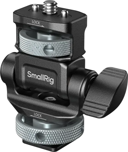 SmallRig 6313 Monitor Support for Horizontal & Vertical Shooting with Cold Shoe Mount