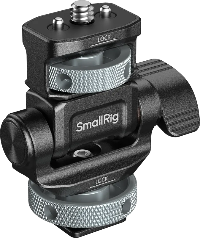 SmallRig 6313 Monitor Support for Horizontal & Vertical Shooting with Cold Shoe Mount