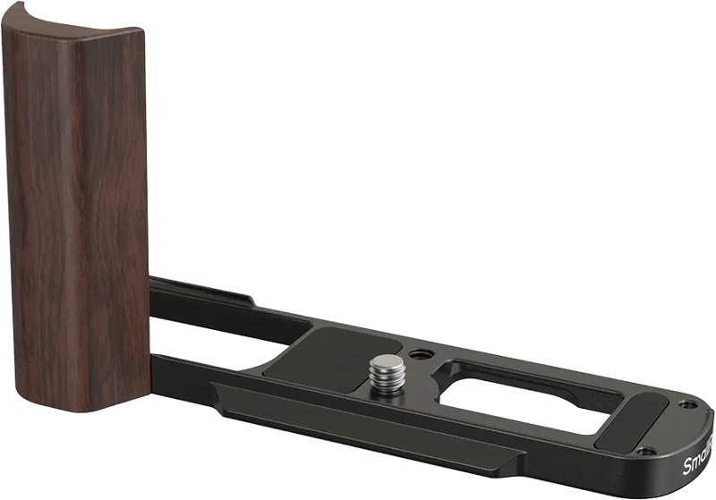 SmallRig 5942 L-Shaped Mount Plate with Wooden Handle for Panasonic LUMIX L10 Black