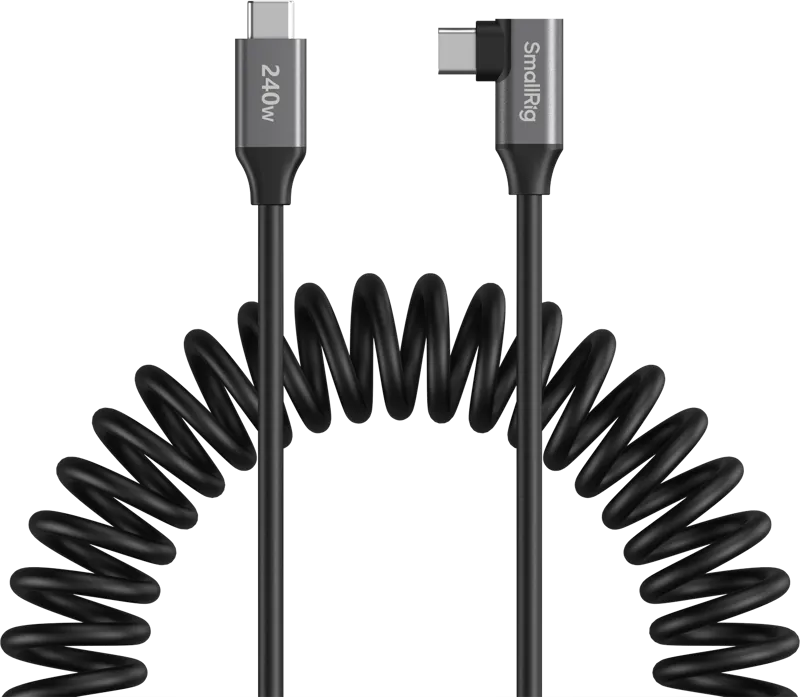 SmallRig 5730 USB-C Data Cable Coiled (Straight to Angled)