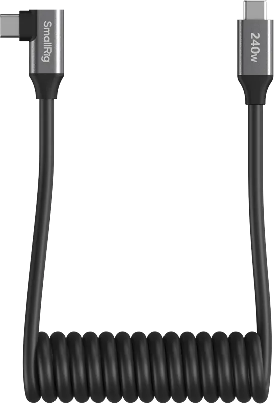 SmallRig 5730 USB-C Data Cable Coiled (Straight to Angled)