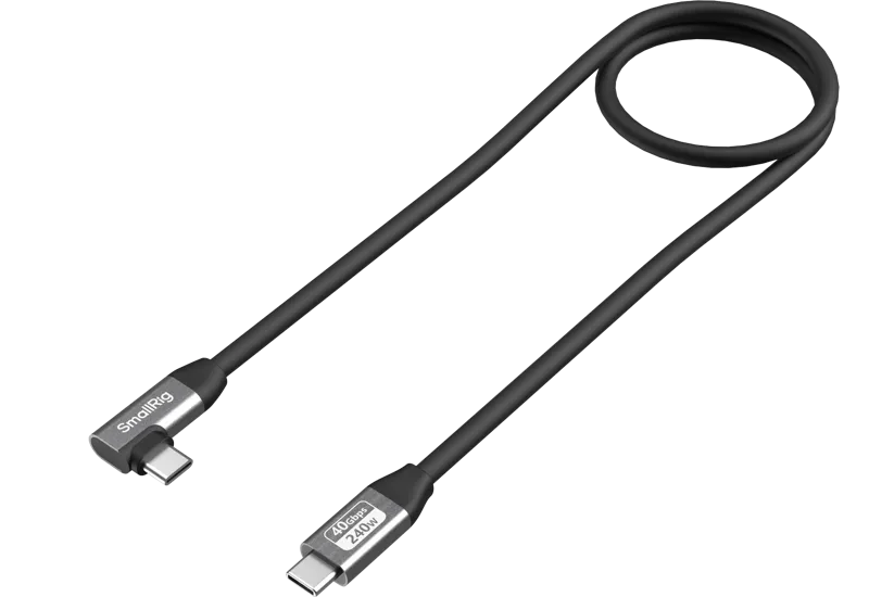 SmallRig 5732 USB-C Data Cable (Straight to Angled) 100cm 40Gbps + 240W + 8K