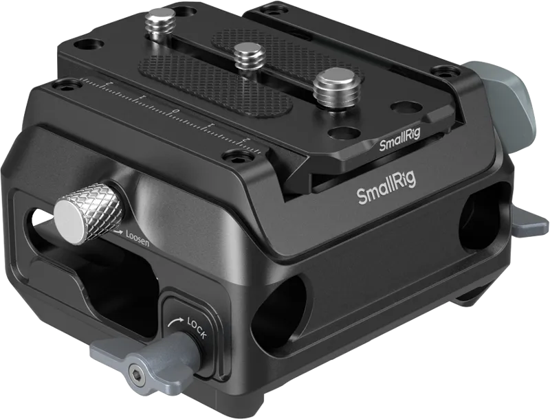 SmallRig 5366 Manfrotto-Type Mount Plate Kit with 15mm Dual Rod Clamp