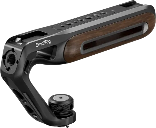 SmallRig 5252 Wooden Top Handle with 1/4''-20 and ARRI 3/8''-16 Locating Screw