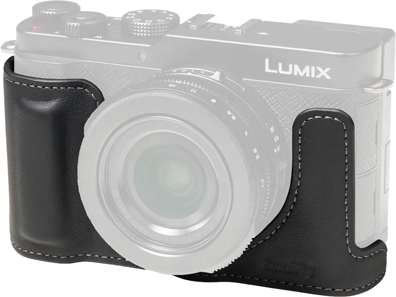SmallRig 5698 Leather Half Case for Panasonic LUMIX L10 Black