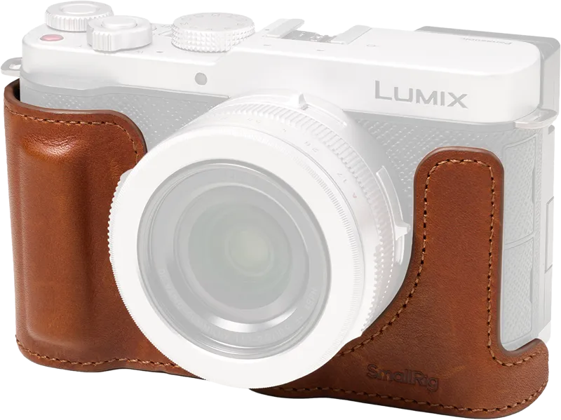 SmallRig 5699 Leather Half Case for Panasonic LUMIX L10 Brown