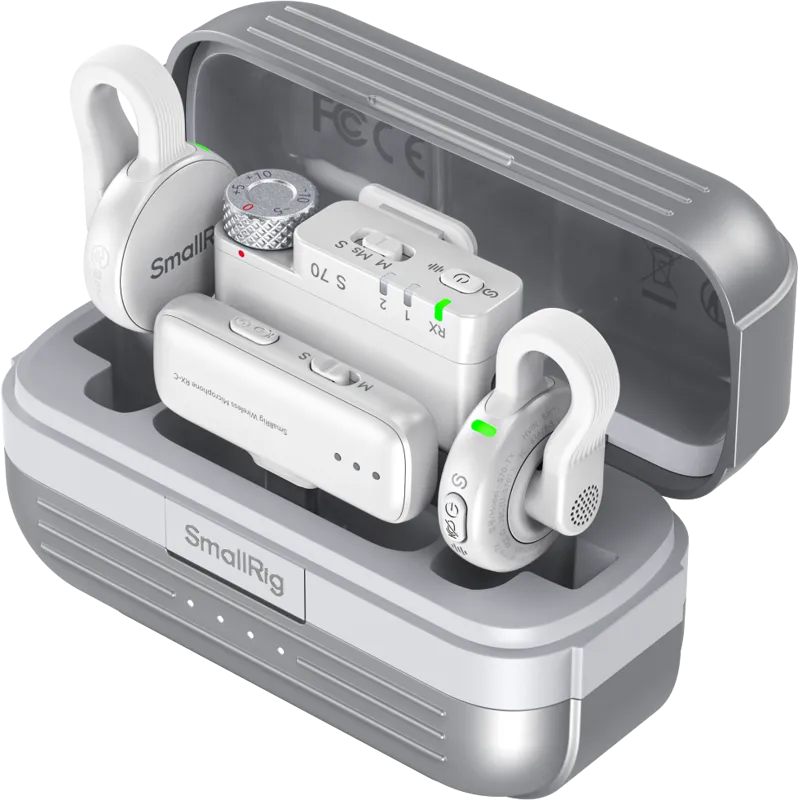 SmallRig 5716 S70 Wireless Microphone with Multi-Device Compatibility (White)