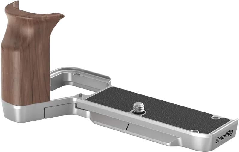 SmallRig 4796 L-Shape Mount Plate with Wooden Handle for Sony Alpha 7C II / Alpha 7CR