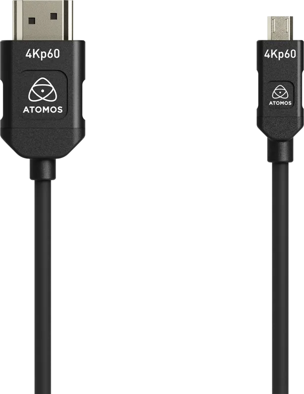Atomos 4K60P HDMI Silicon Cable – Mini HDMI to Full-HDMI 45cm