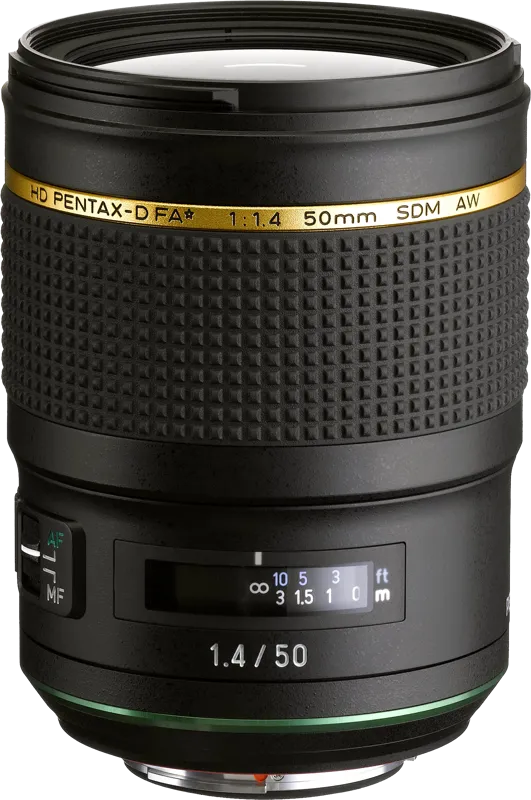 Pentax DSLR Lens 50mm f/1.4 SDM AW FA