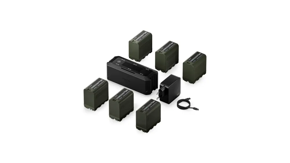 Tilta Foldable Charging Station for L-Series/NP-F Battery Kit (6 Batteries, EU) - Black