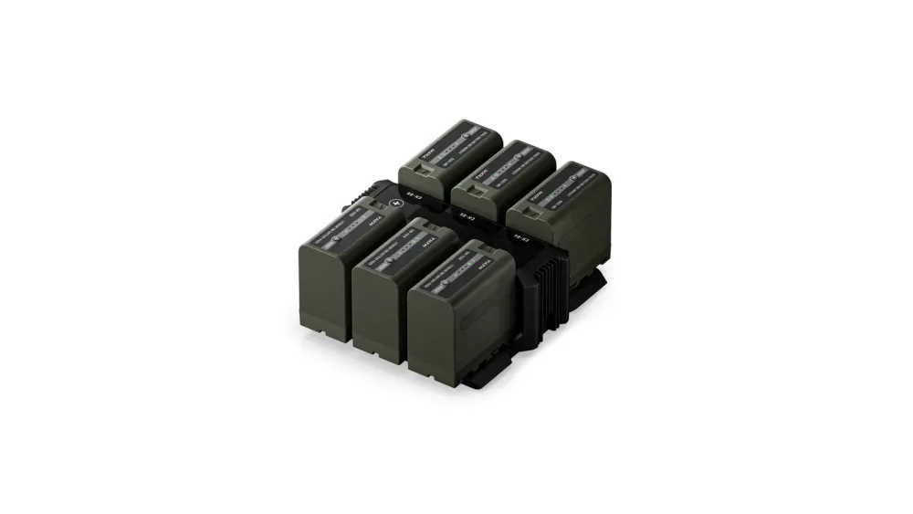 Tilta Foldable Charging Station for L-Series/NP-F Battery Kit (6 Batteries, EU) - Black