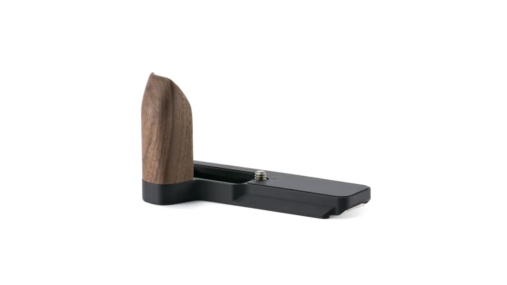Tilta Mounting Baseplate with Wooden Grip for Canon PowerShot V1 - Black